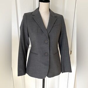 NWT* Talbots Petites gray wool blend pinstriped blazer Size 4P